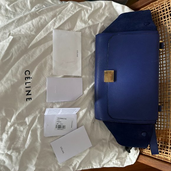 Authentic Celine Blue Trapeze Bag (Size Small) - Purchased in Paris 6eme in 2015 - Picture 14 of 15
